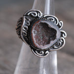 Vintage Sterling Geode Ring 5.25
