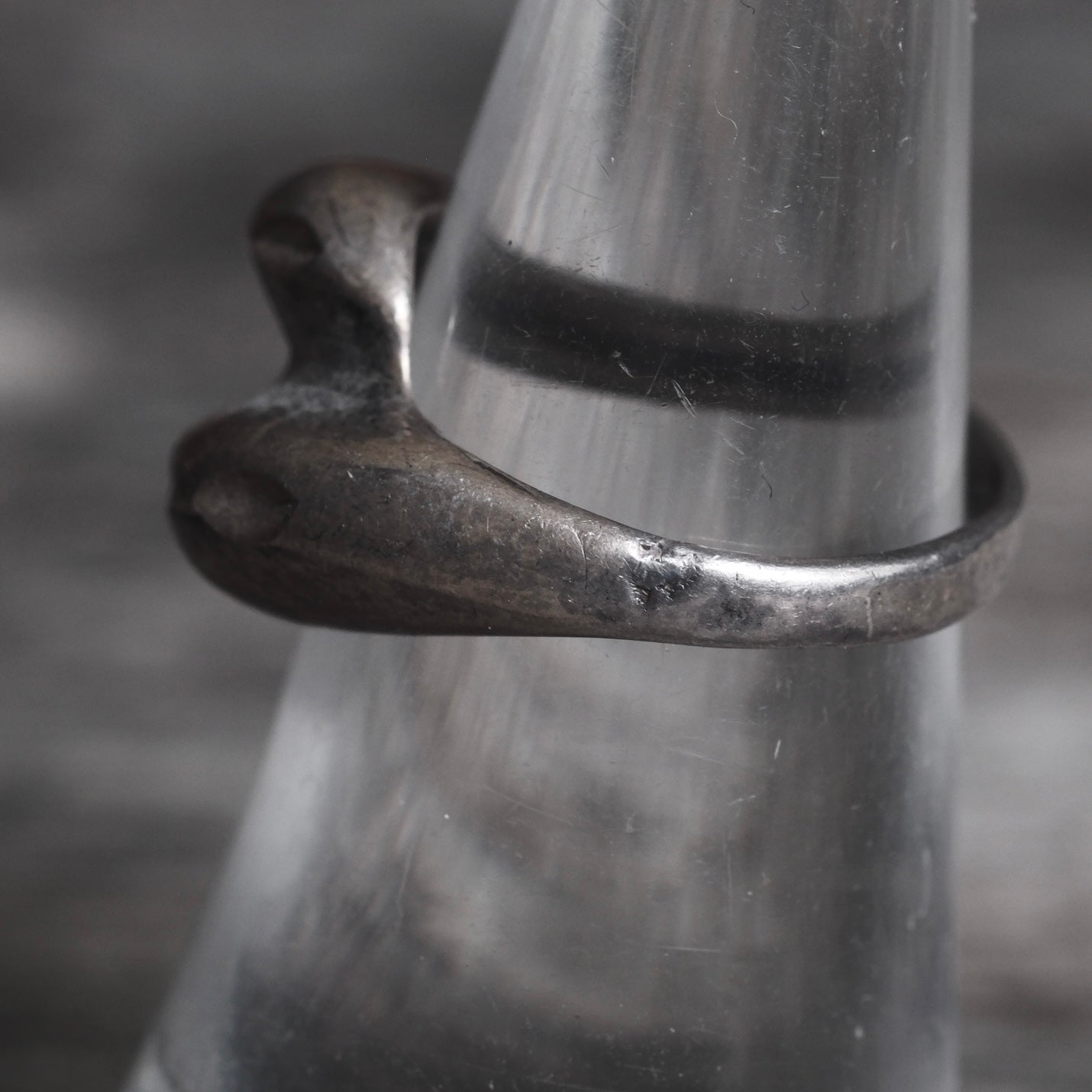 Vintage Sterling Silver Modernist Ring 6.5