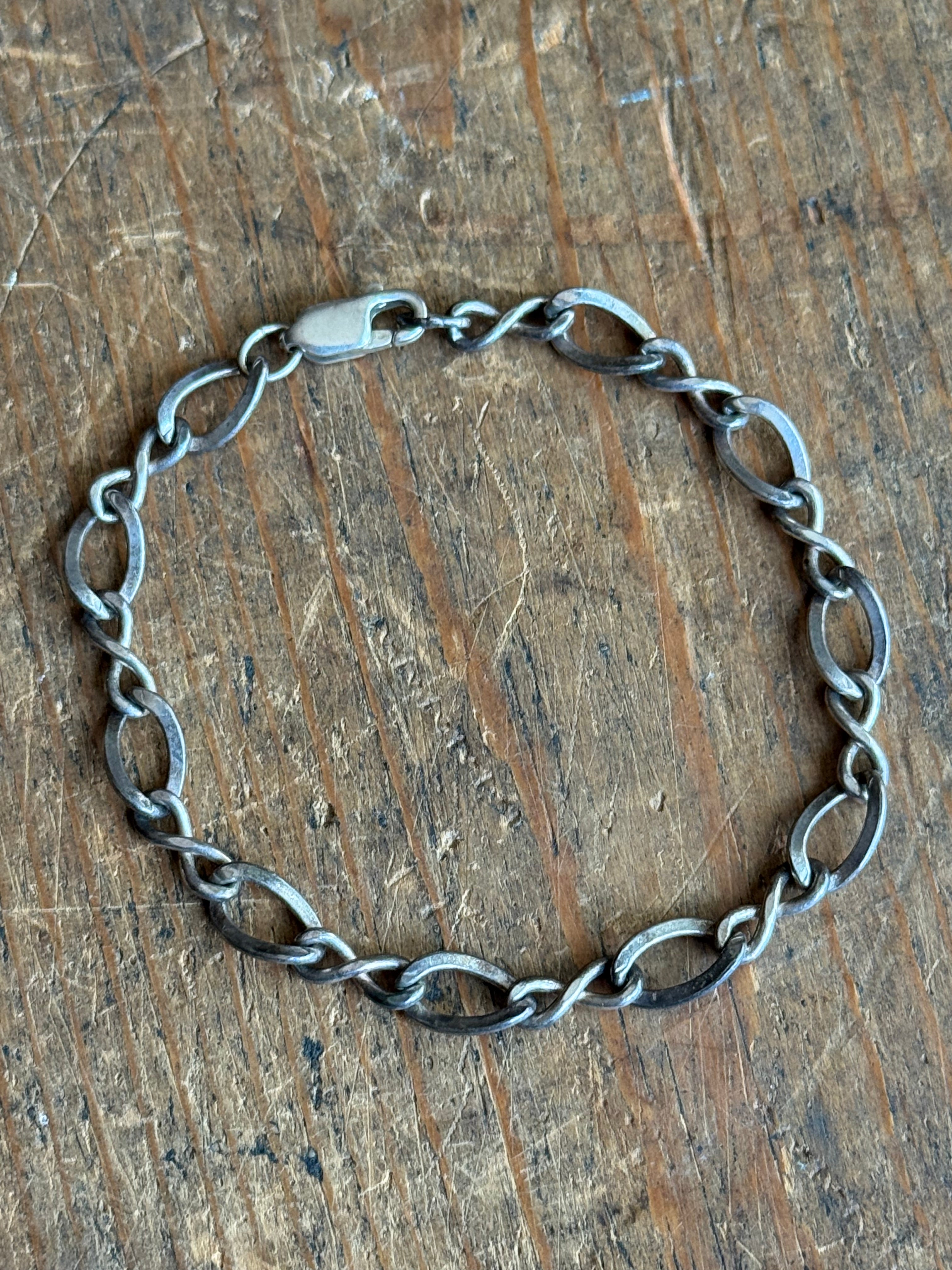Vintage Sterling Silver 7” Infinity Link Bracelet