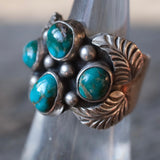 Vintage Sterling 4-Stone Turquoise Ring 6