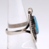 Vintage Sterling Turquoise Horseshoe Ring 8.5