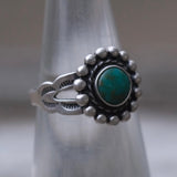 Vintage Sterling Turquoise Ring 3.75