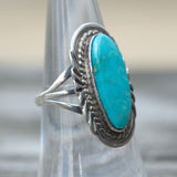 Vintage Sterling Turquoise Ring 6.5