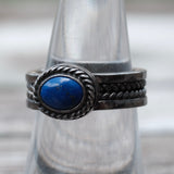 Vintage Sterling Lapis Band 7