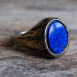 Vintage Sterling Lapis Ring 11