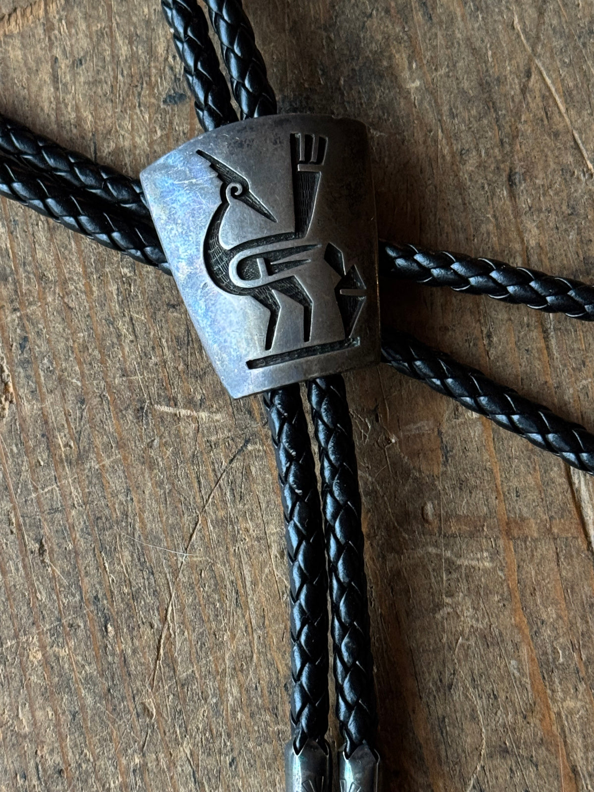 Vintage Sterling Silver Hopi Bird Bolo