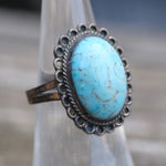 Vintage Sterling Turquoise Ring 5.75
