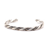 Vintage Sterling Silver Braided Cuff Bracelet 5.75"