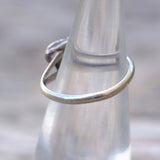 Vintage Sterling Mother Of Pearl Feather Ring 4.5