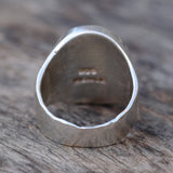 Vintage Sterling Multistone Inlay Ring 10