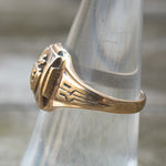 Vintage Sterling 1939 H Signet Ring 6.5