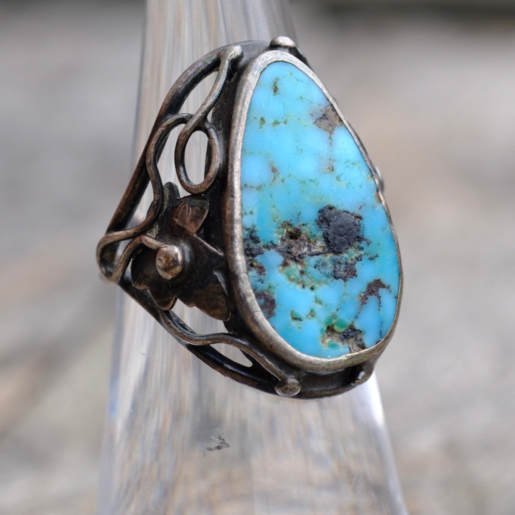 Vintage Sterling Turquoise Ring 5