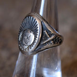 Vintage Sterling Military Signet Ring 6