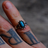 Vintage Sterling Turquoise Ring 5.25