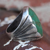 Vintage Sterling Bells Trading Post Ring 9.25