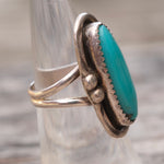 Vintage Sterling Turquoise Ring 6.25