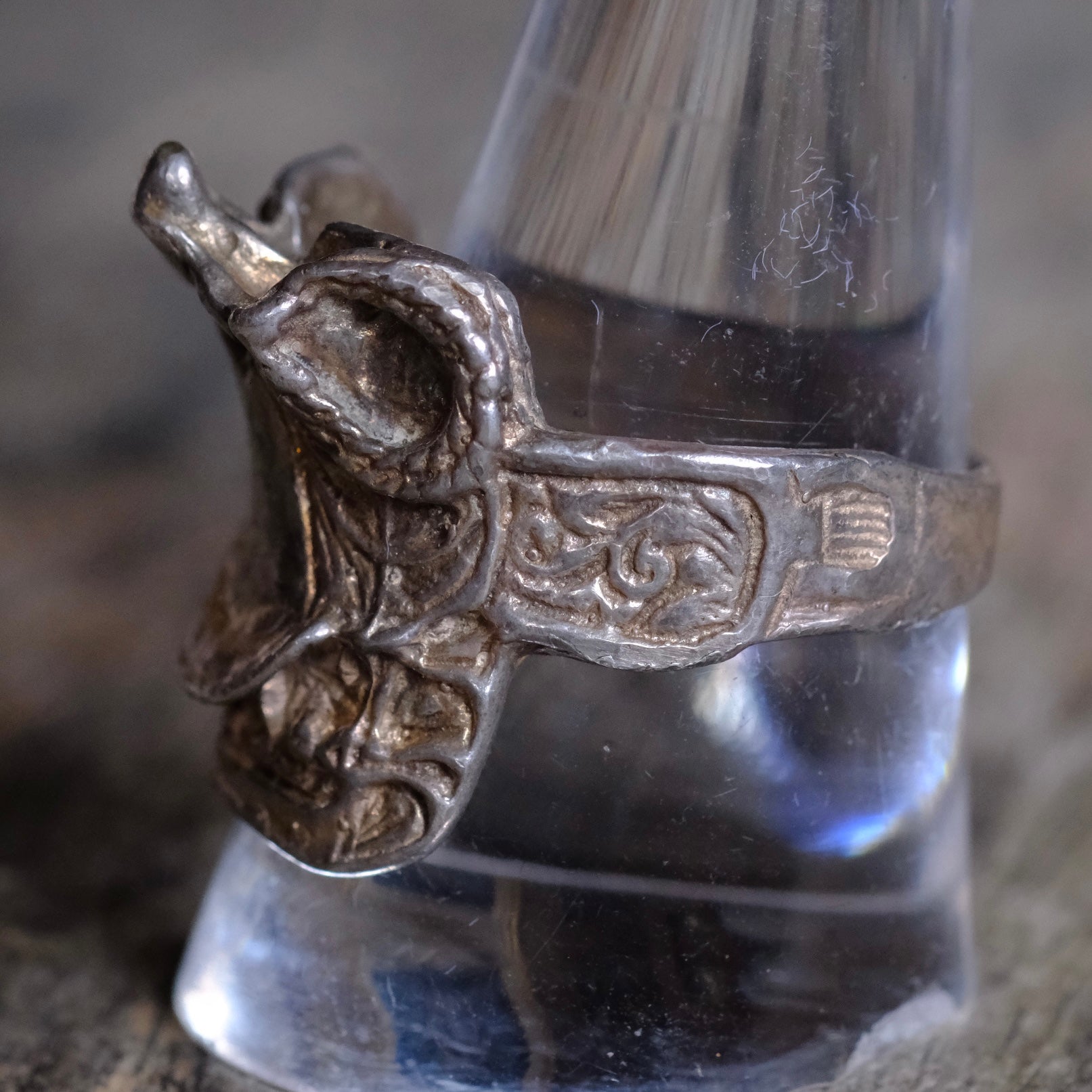 Vintage Sterling Silver Saddle Ring 9.5