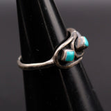 Vintage Sterling Turquoise Band 5.5