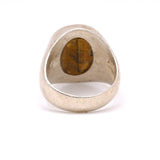 Vintage Sterling Tigers Eye Signet Ring 6.5