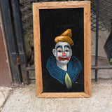 Vintage Velvet Clown Painting