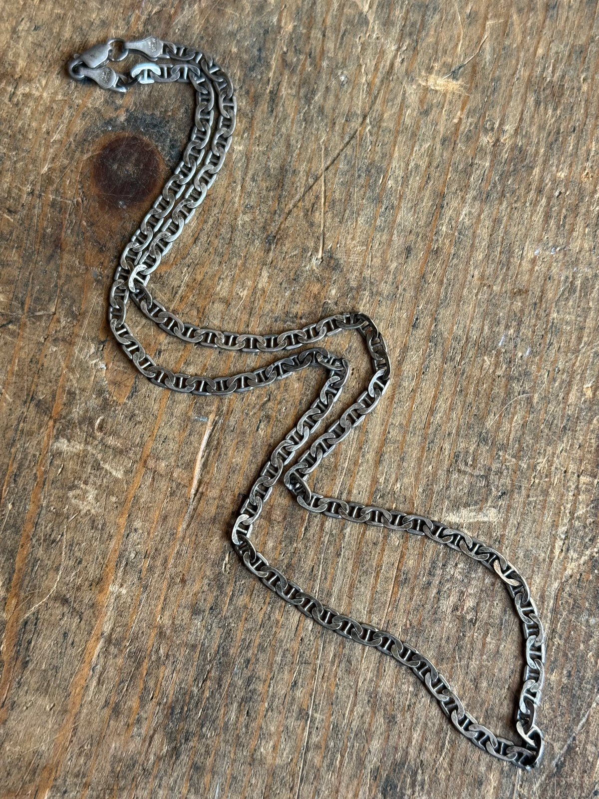 Vintage Sterling Silver 20” Mariner Chain