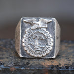 Vintage Sterling FFA Signet Ring 7.5