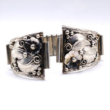 Vintage Sterling Blossom Feather Watch Band