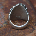 Vintage Sterling Turquoise Claw Ring 12.75