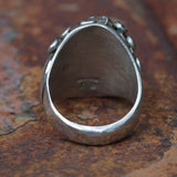 Vintage Sterling Turquoise Claw Ring 12.75