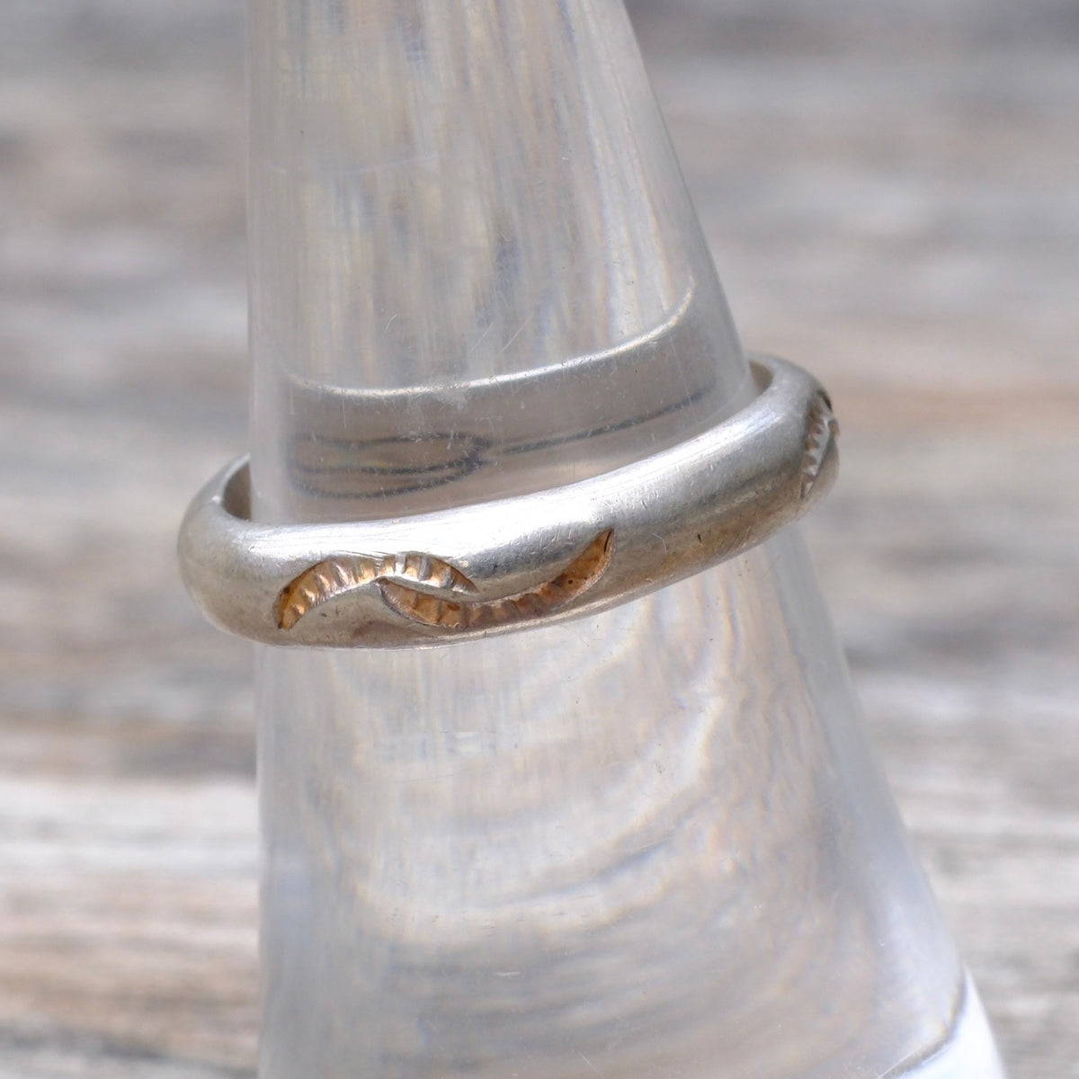Vintage Sterling Stamped Band Ring 7