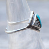 Vintage Sterling Zuni Inlay Band 7.5