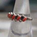 Vintage Sterling Coral Band 6.25