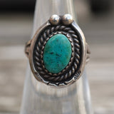 Vintage Sterling Turquoise Ring 5.5