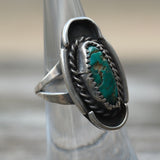 Vintage Sterling Turquoise Ring 5.25