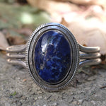 Vintage Sterling Lapis Lazuli Cuff