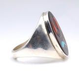 Vintage Sterling Zuni Inlay Shriners Ring 11.25