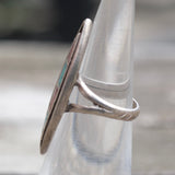 Vintage Sterling Turquoise and Coral Inlay Ring 4