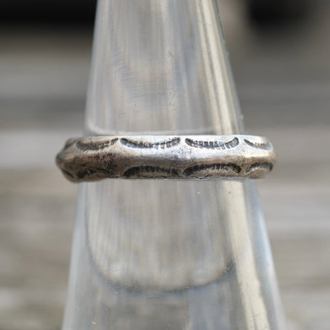 Vintage Sterling Silver Stamped Band 6.25