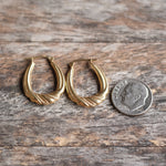 Vintage 14K Gold Hoop Earrings