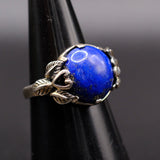 Vintage Sterling Lapis Ring 6.25