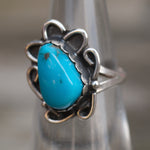 Vintage Sterling Turquoise Ring 5.25