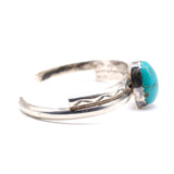 Vintage Sterling Turquoise Cuff Bracelet 7"