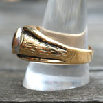 Vintage Gold Plated Tigers Eye Signet Ring 12.5