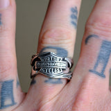 Vintage Sterling Harley Davidson Ring 8.75