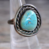 Vintage Sterling Turquoise Ring 6.5