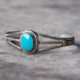 Vintage Sterling Turquoise Cuff