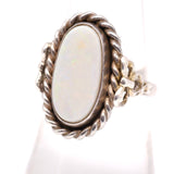 Vintage Sterling Opalite Roper Ring 7.5