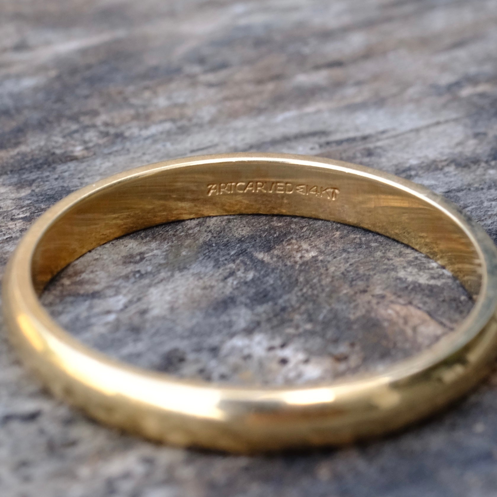 Vintage 14K Gold Band Ring 10.75