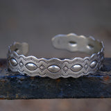 Vintage Sterling Silver Stamped Cuff