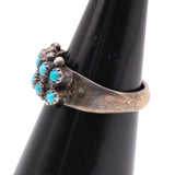 Vintage Sterling Snake Eye Turquoise Band 5.25
